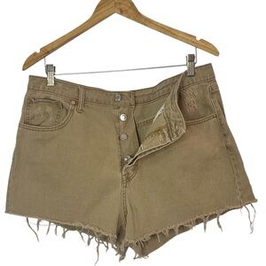WILD FABLE Super High Rise Cut Off Button Fly Denim Shorts Sz 14